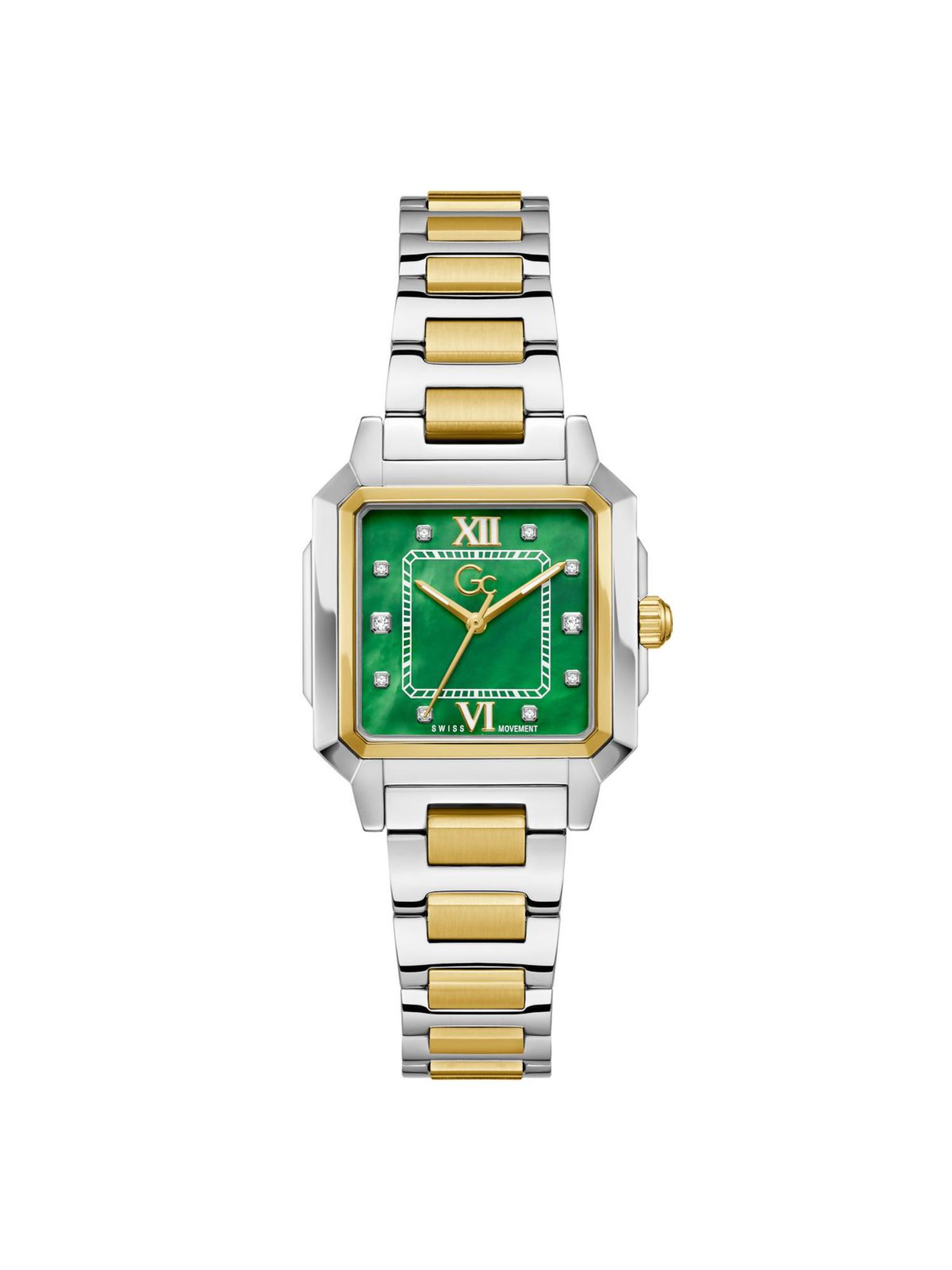 Buy GC Collection Square 32Mm Green Dial Analog Women Watch