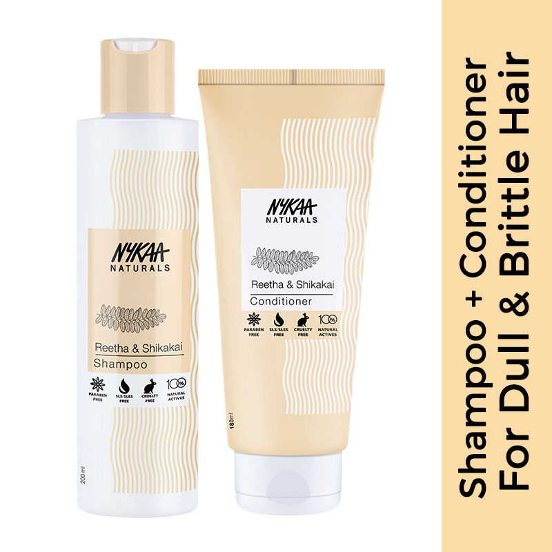 Nykaa Naturals Reetha & Shikakai Shampoo & Conditioner - Healthy Hair Combo