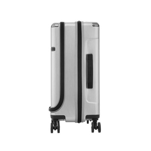 Samsonite Overnight Trolley Bag Suitcase For Travel Trolley Bag Evoa  Spinner Luggage Bag with Front Pocket, 55 Cms, Brushed Silver