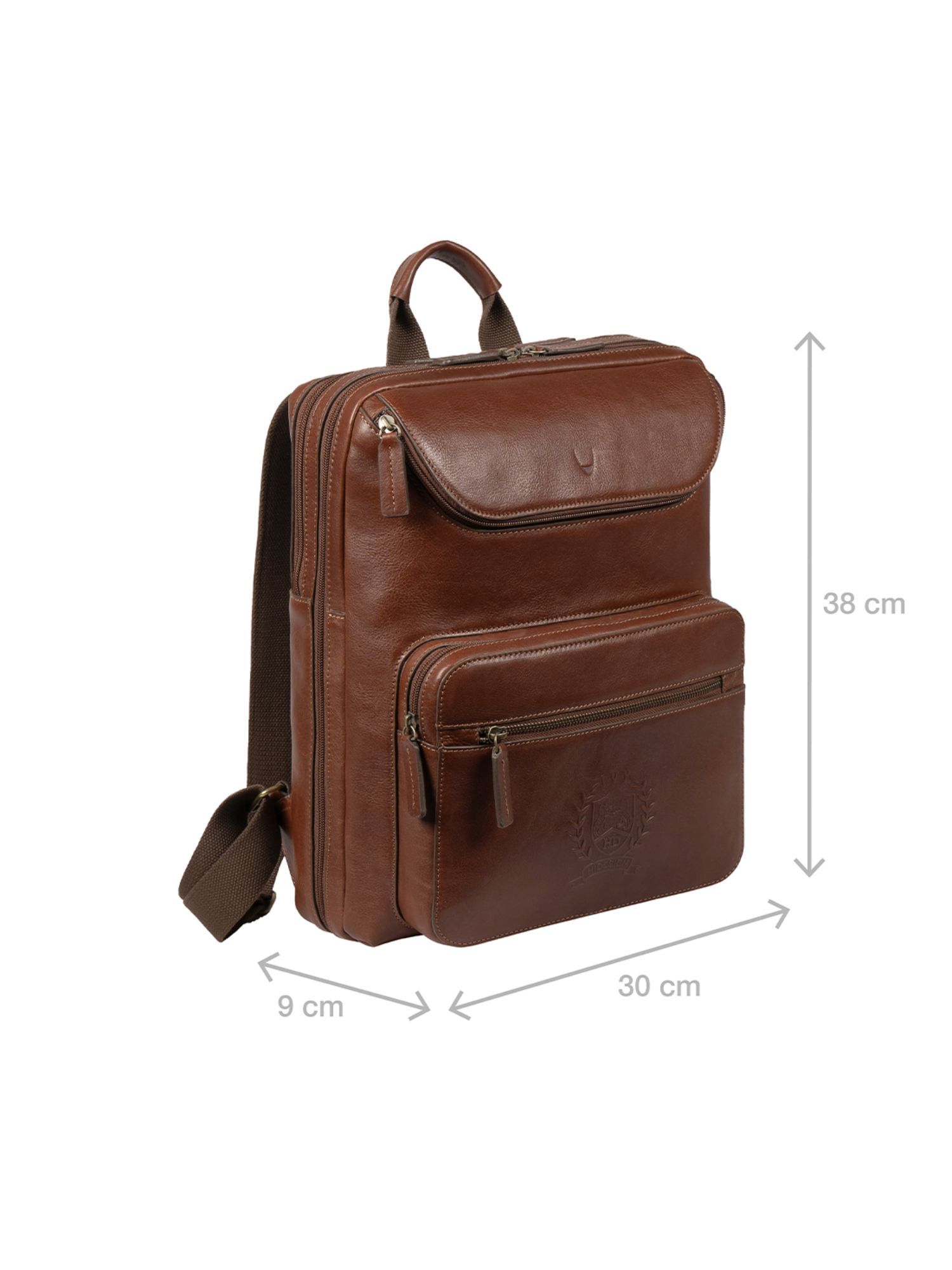 Buy Hidesign Andover 03 Genuine Leather Mens Tan Backpack Online