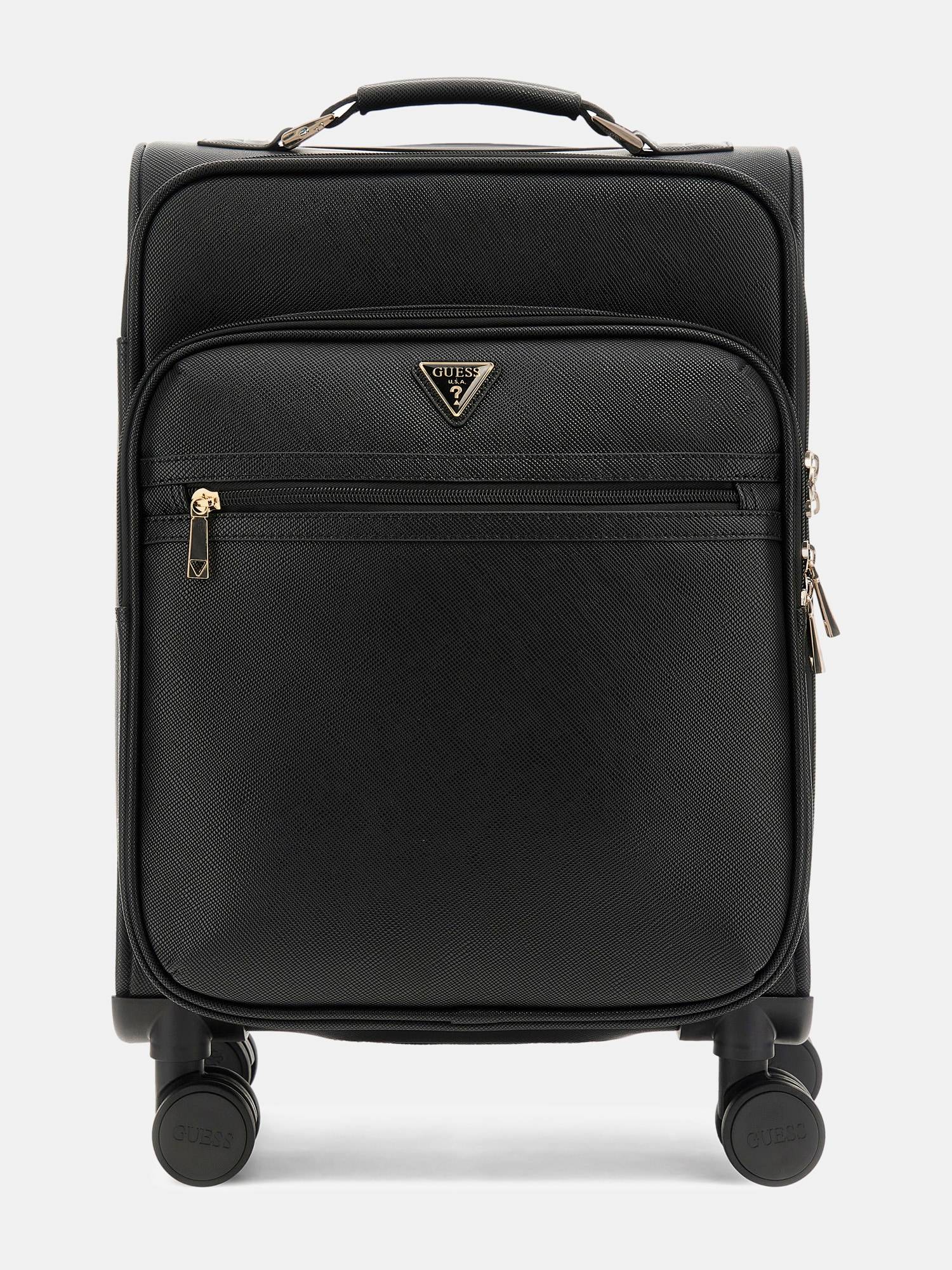 Guess Black ABS Plastic Solid/Plain Luggage and Travel Bag