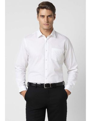 Peter England Men White Slim Fit Formal Shirt