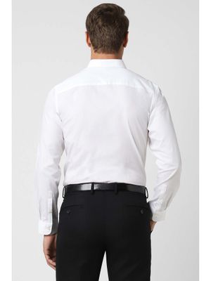 Peter England Men White Slim Fit Formal Shirt