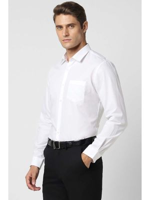Peter England Men White Slim Fit Formal Shirt