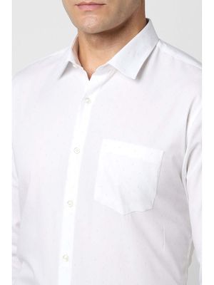 Peter England Men White Slim Fit Formal Shirt