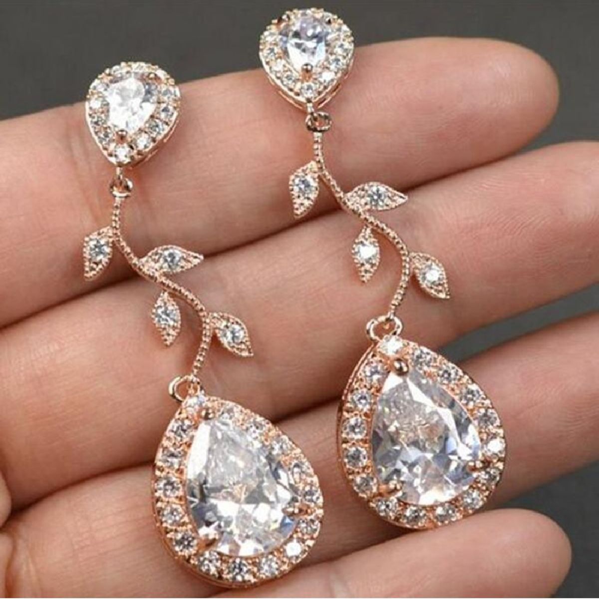 Top more than 79 rose gold 18k earrings