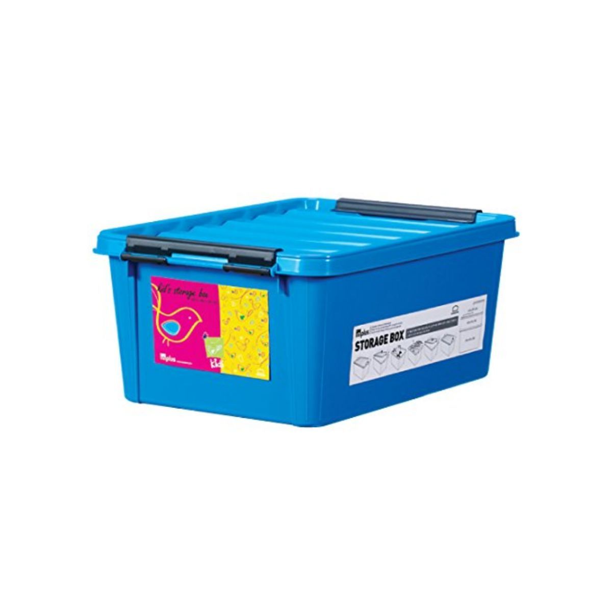 Lock & Lock Inplus Easy Clip Storage Box, 40 Litres, Blue Buy Lock