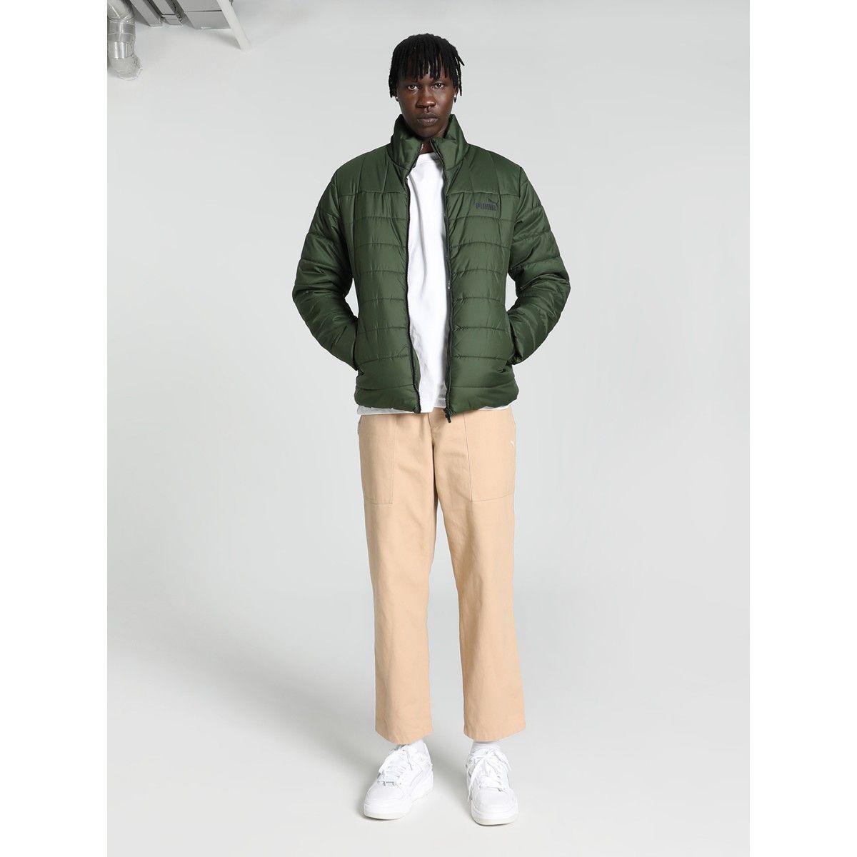 Padded cheap green jacket