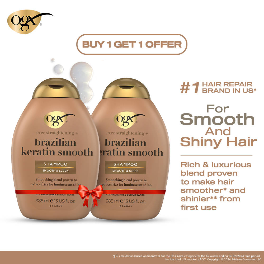 OGX Brazilian Keratin shampoo BOGO combo at ₹853.0 (52% off)