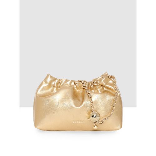 Buy ESBEDA Gold Color Curley Glossy Sling Bag for Women Online