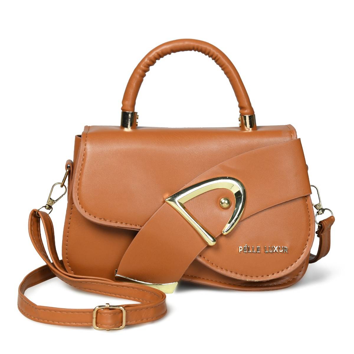 Pelle Luxur Stylish Tan Sling Bag for Women