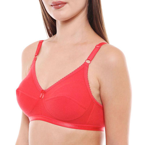 Buy BODYCARE Women's Cotton Solid Color Full Coverage Bra Pack of 4 - Multi-Color  Online