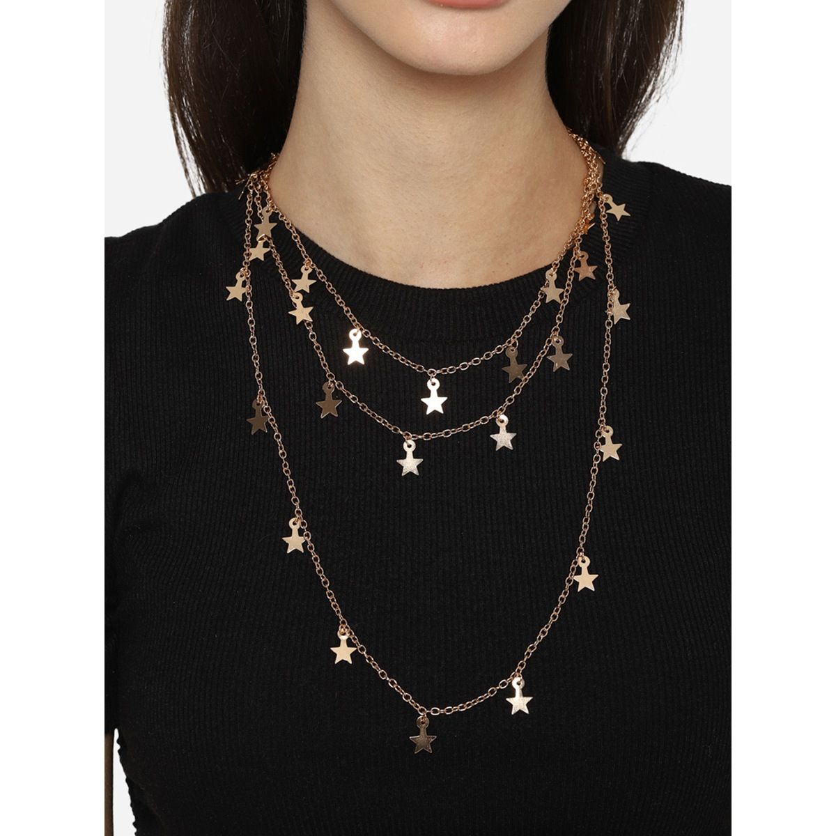 star charm layered necklace