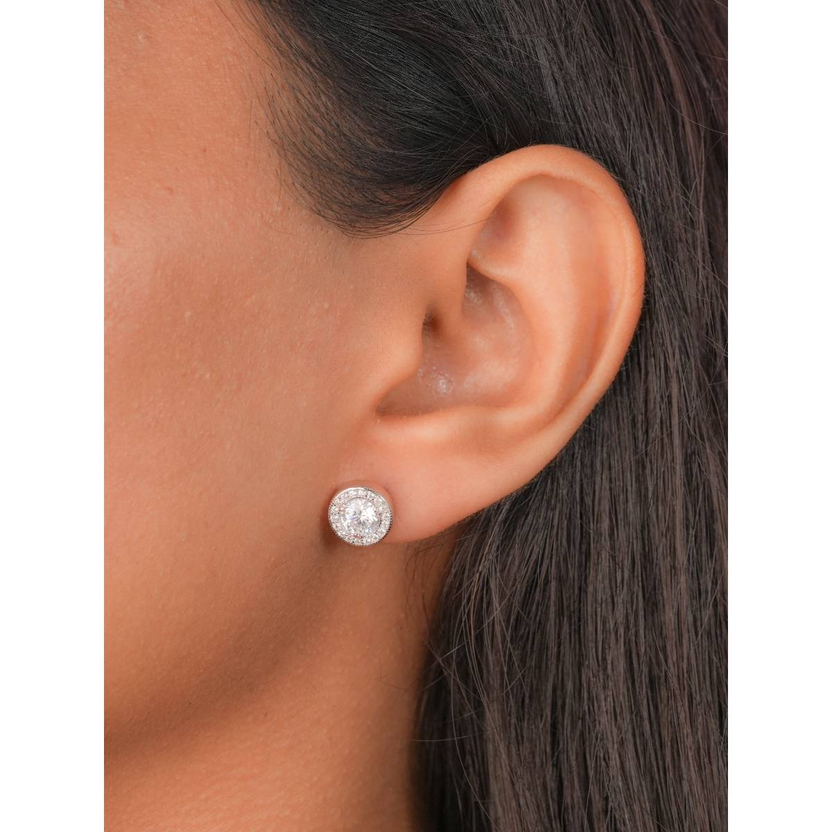 Johori Silver Shine Zircon Earrings
