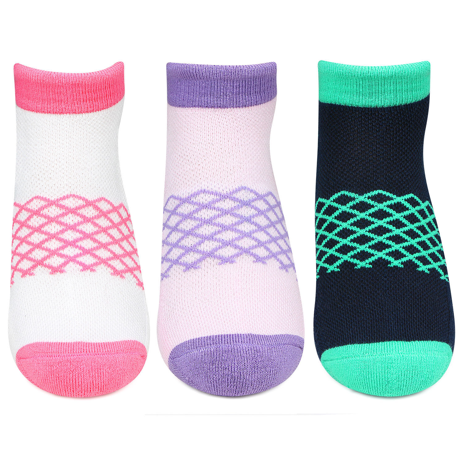 Bonjour Hush Puppies Women's Multicolor Cushioned Ankle Socks - Multi-Color (Free Size)