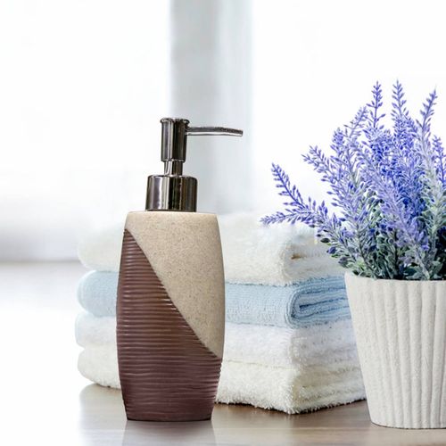 Buy Shresmo Liquid Soap Dispenser By Shresmo, Brown and Beige Polyresin  Soap Dispenser Online