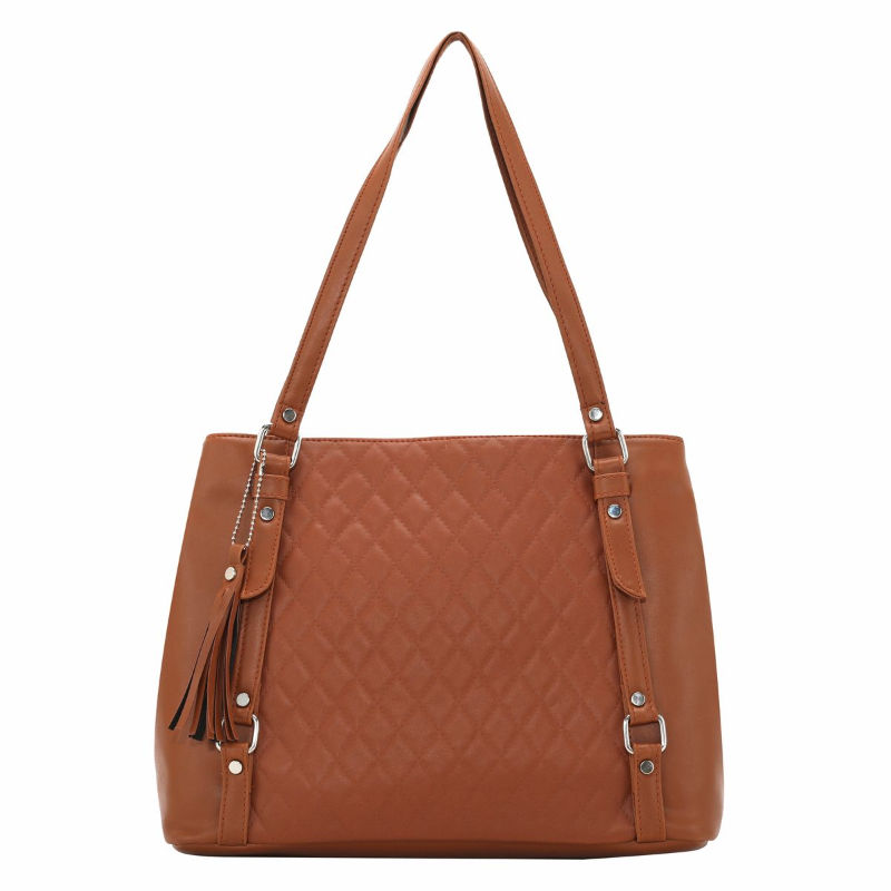 Buy Toteteca Double Compartment Shoulder Bag Female Tan Online