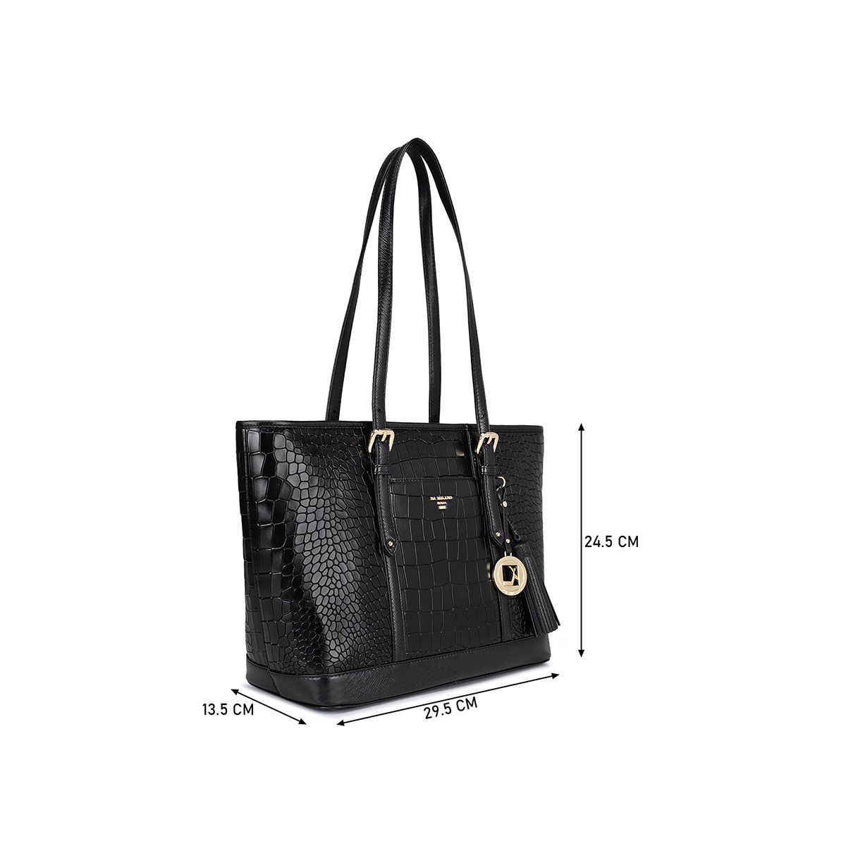 Buy Da Milano Genuine Leather Black Ladies Bags Online