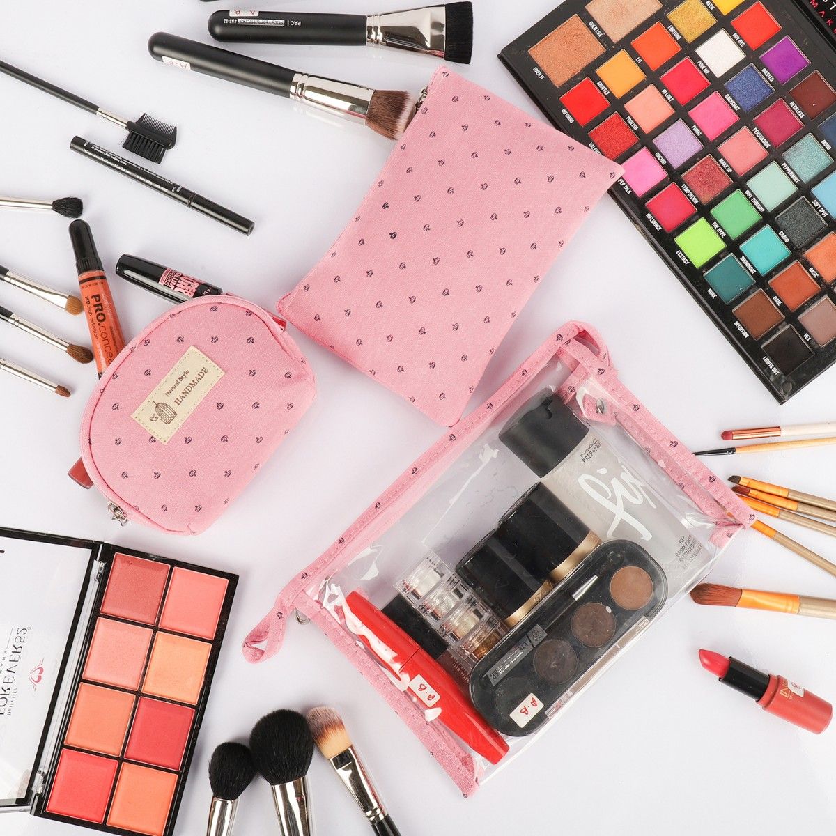 Buy NFI Essentials 3 Pc Cosmetic pouch Makeup pouch Vanity Pouch Travel