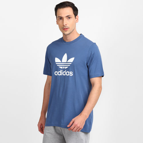 adidas Originals Trefoil T-shirt Casual T-shirts - Blue (XS)