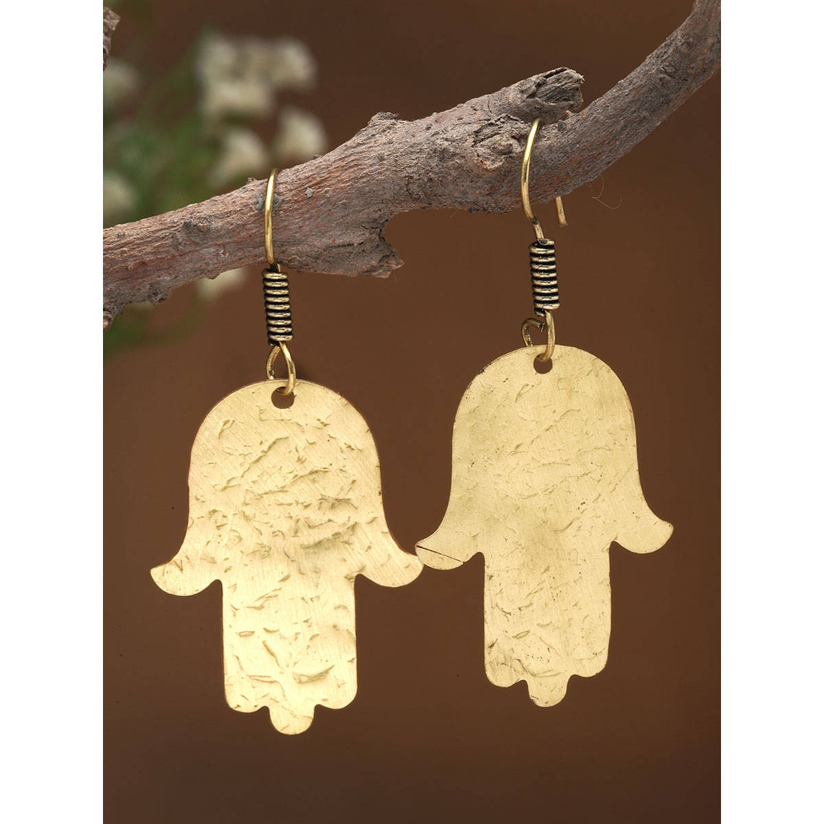 Moedbuille Gold Brass Gold Plating Stones Earrings