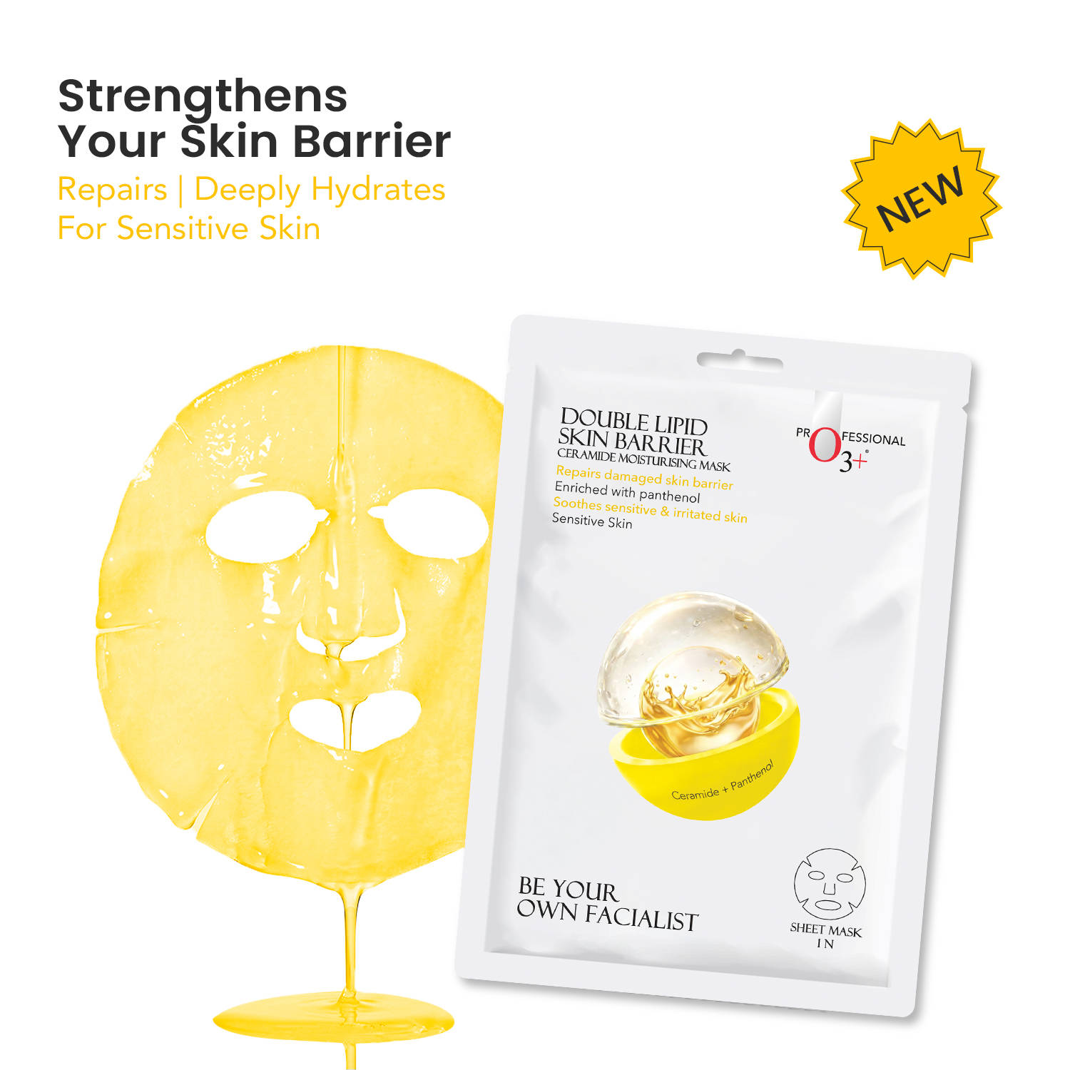 O3+ Double Lipid Skin Barrier Ceramide Moisturising Sheet Mask