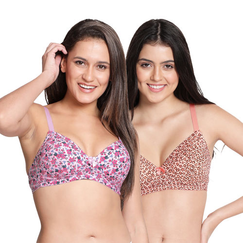 Buy Tweens Padded Non Wired 3/4th Coverage T-Shirt Bra - Print at