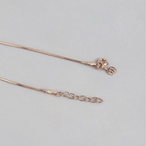 Zavya Minimal Chain 925 Sterling Silver Anklets Rose Gold