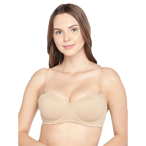 Inner Sense Organic Cotton Antimicrobial Padded Strapless Bras (Pack Of  3)-Nude