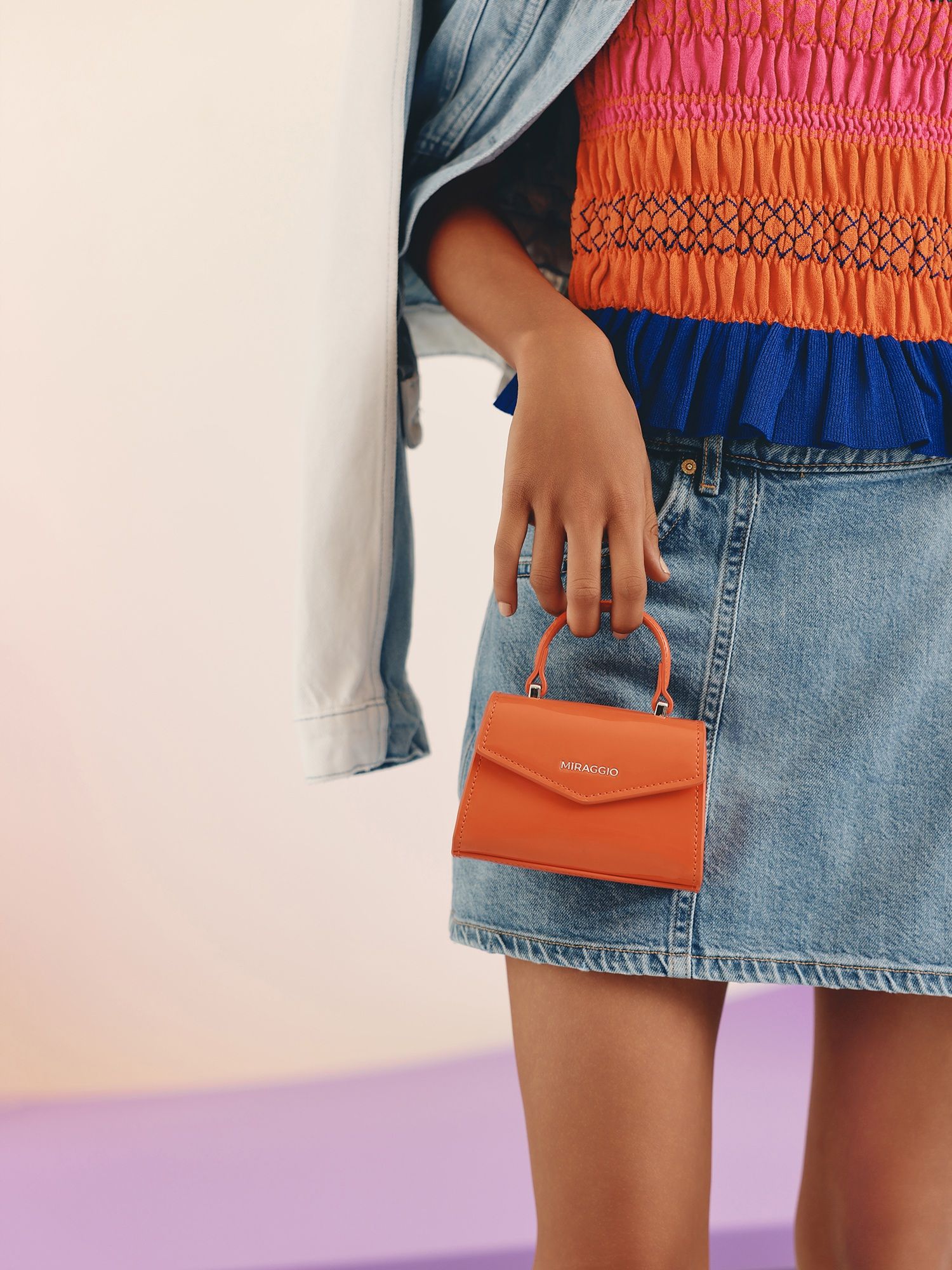 Buy MIRAGGIO Orange Roxie Micro Bag (S) Online
