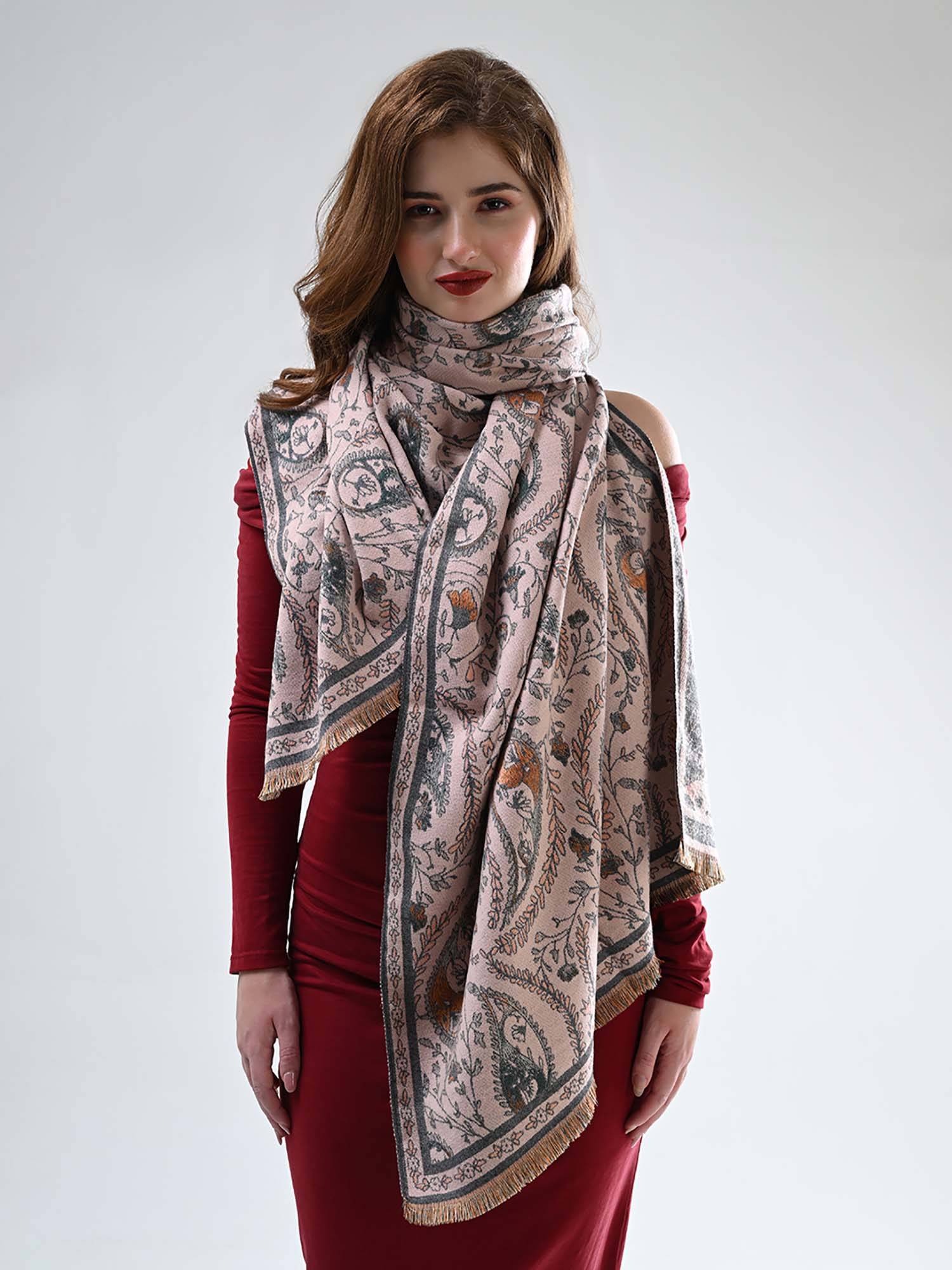 CAZZANO Women Floral Multi Color Scarves