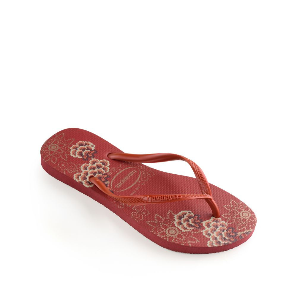 Havaianas red 2025 flip flops