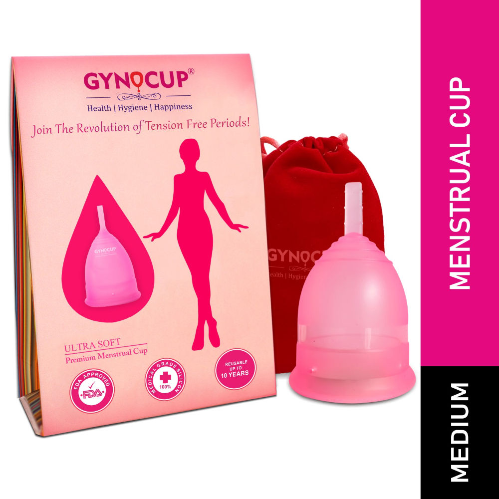 Gynocup Reusable Menstrual Cup For Women Safe, Easy-to-use & Comfortable (Medium)
