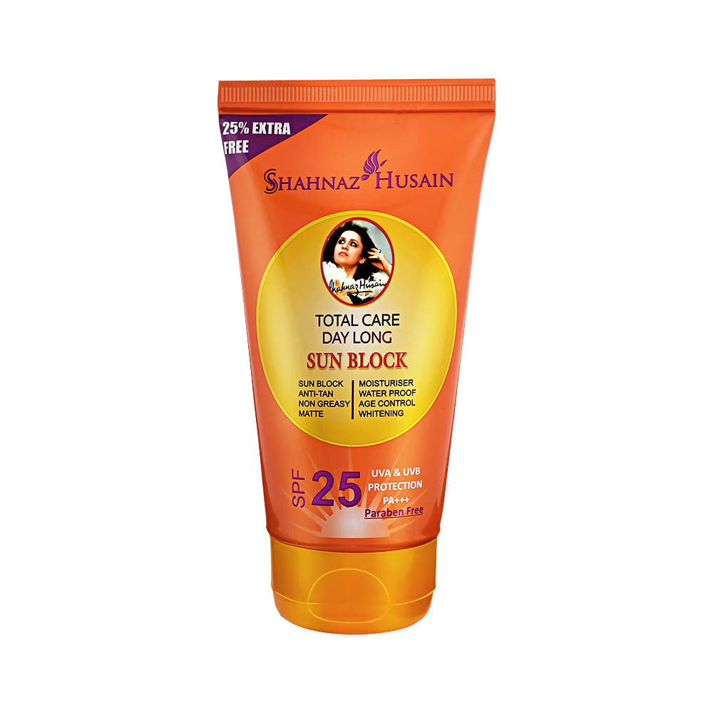 Shahnaz Husain Sun Block UVA & UVB Protection PA+++SPF 25 (25% Extra Free)