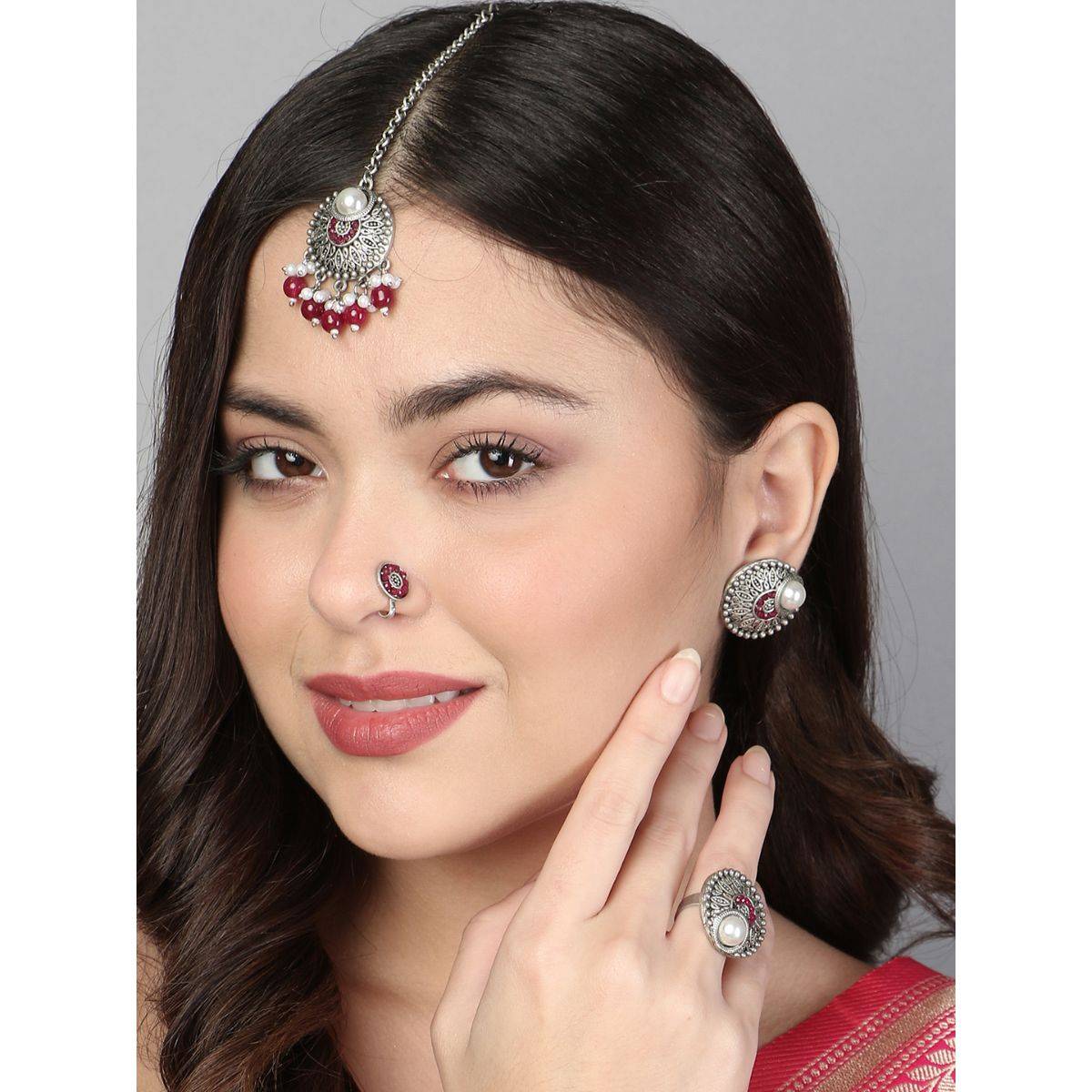 Adwitiya Oxidised Pearl Jewellery Set