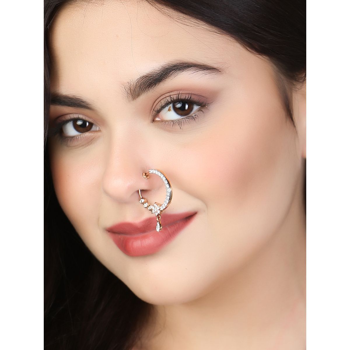 18G Real Gold Nose Rings with Double Hoop Design – OUFER BODY JEWELRY