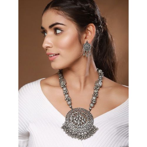 Oxidized Jewellery Gold Plated Oxidised Jewellery Necklace Set