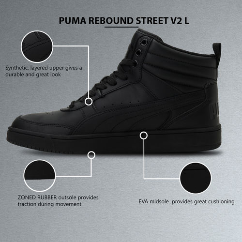 Puma Black Rebound Street V2 L Casual Shoes