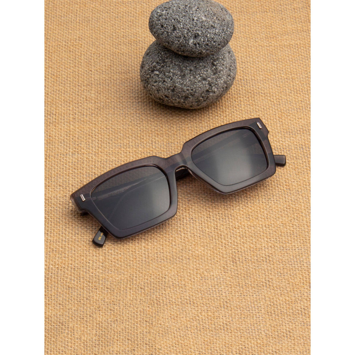 TED SMITH Unisex Black Premium Italian Acetate Sunglasses With Polarized Lenses