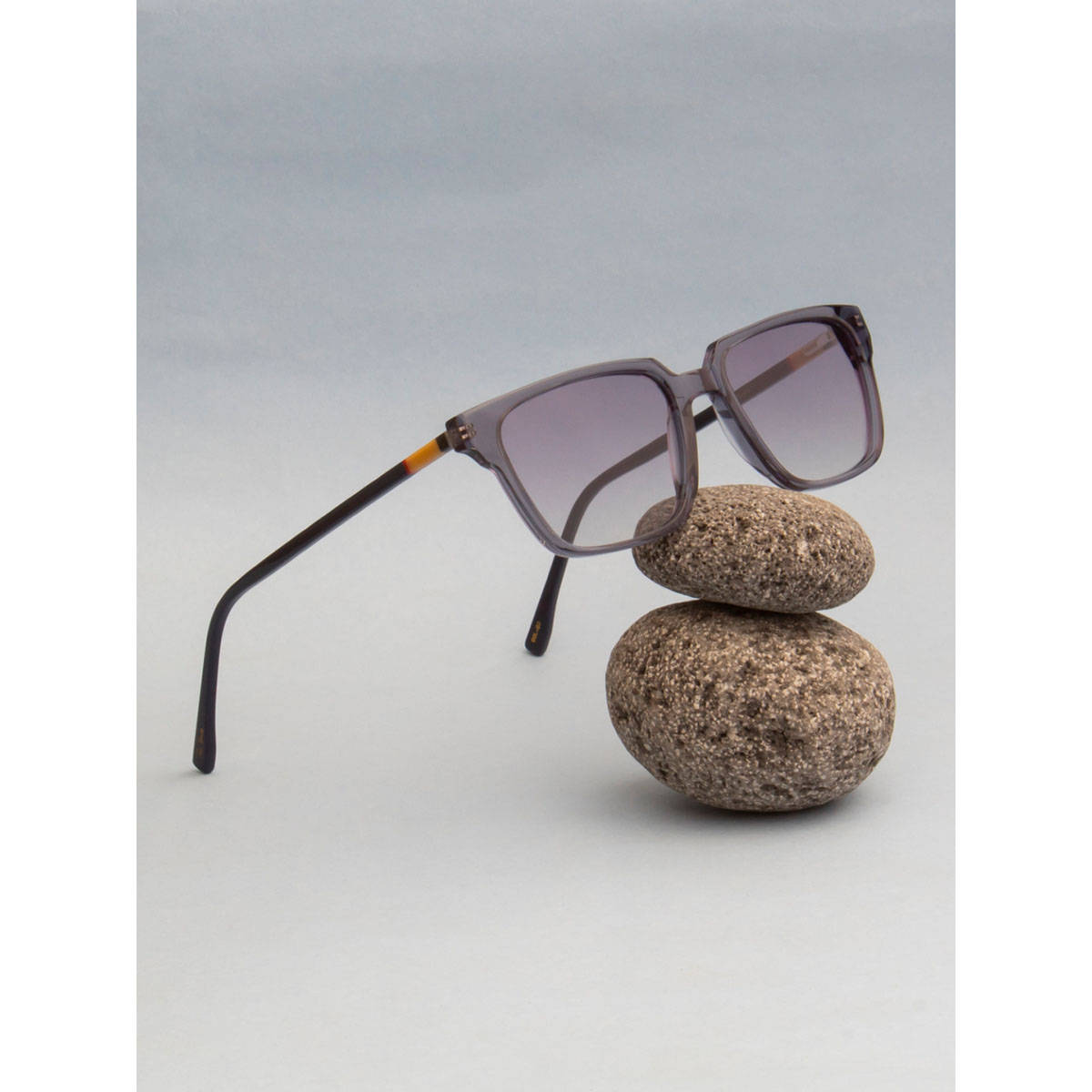 TED SMITH Unisex Grey Graded Premium Italian Acetate Sunglasses With Polarized Lenses