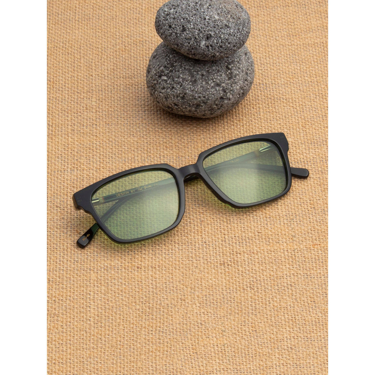 TED SMITH Unisex Green Premium Italian Acetate Sunglasses With Polarized Lenses
