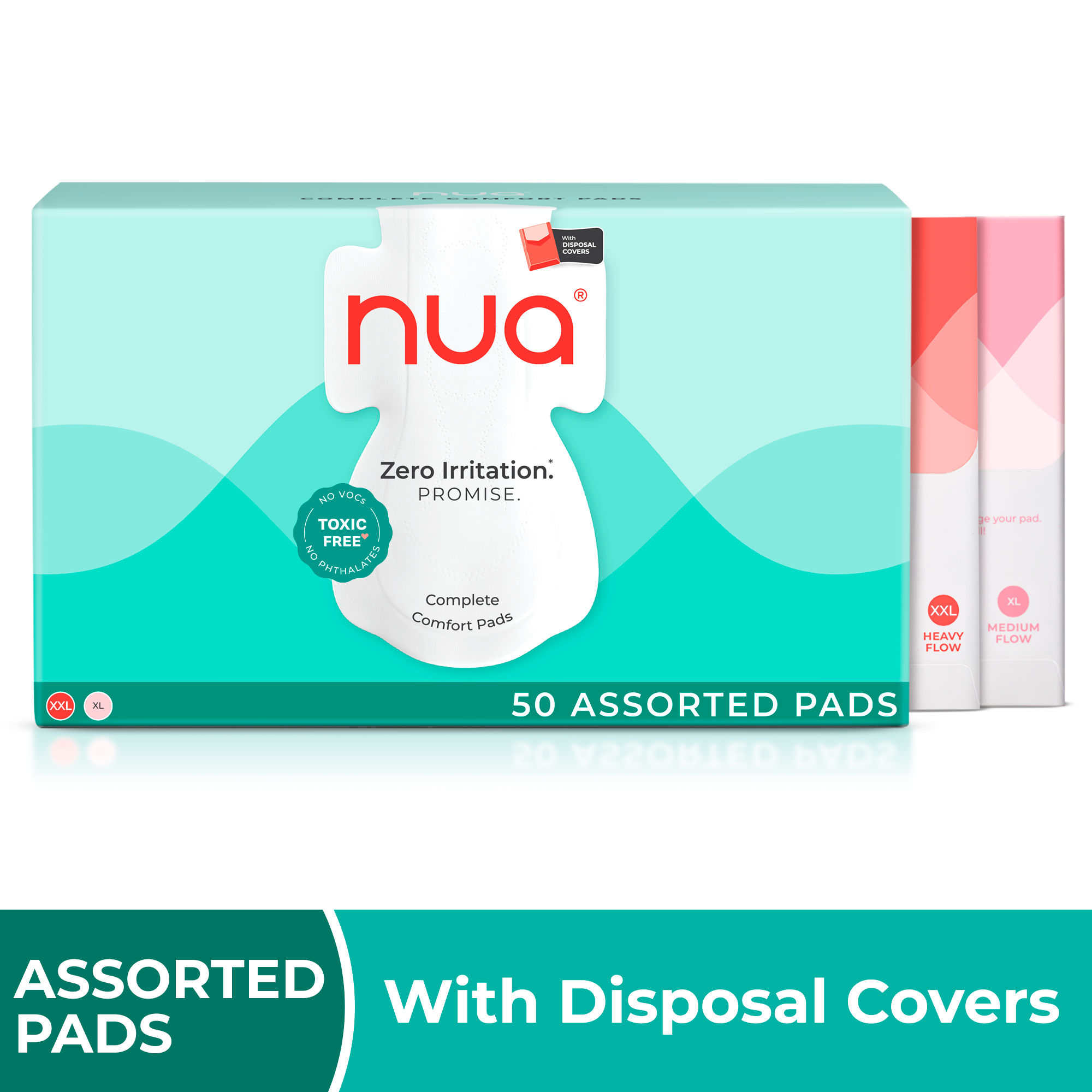 Nua Complete Comfort XL+ & XL Pads (with Disposal covers) Bulk Pack