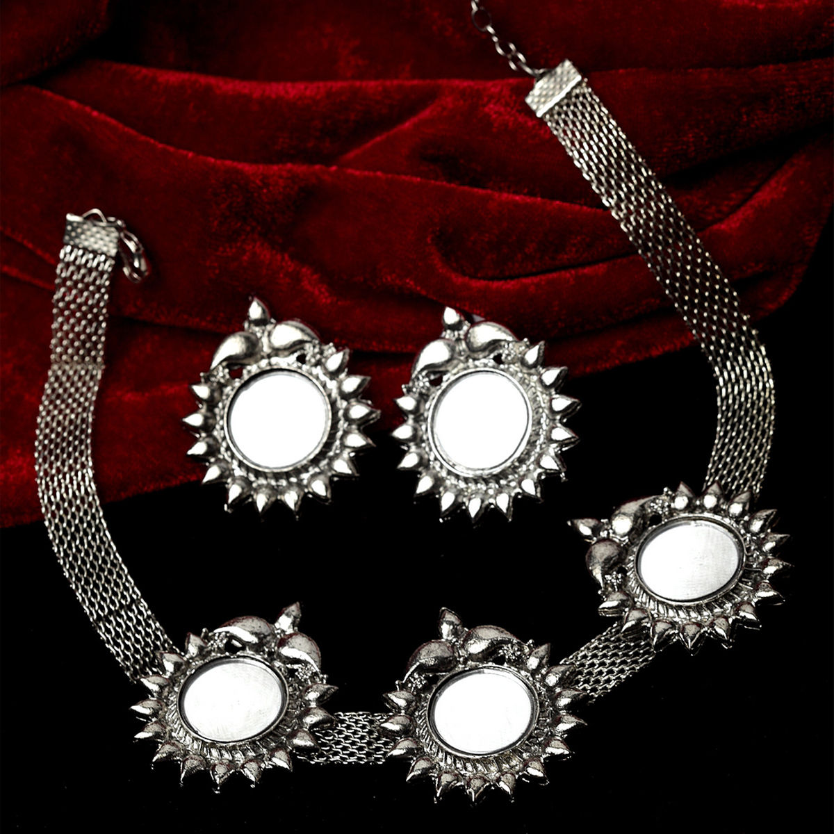 Oxidised deals mirror jewellery