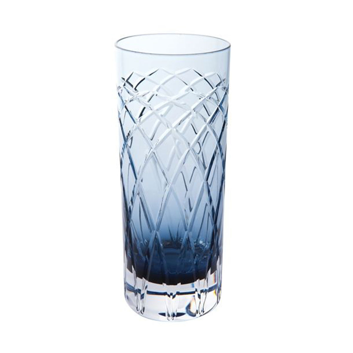 Royal Brierley Harris Ink Blue Crystal Highball Glass