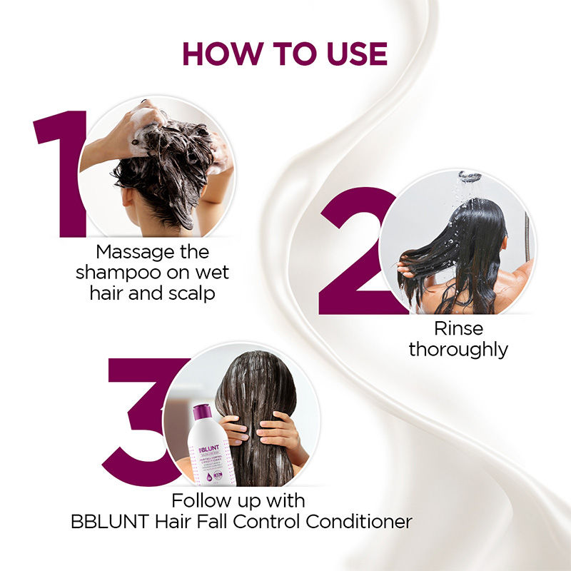 BBlunt Hair Fall Control Shampoo With Pea Protein & Caffeine For ...