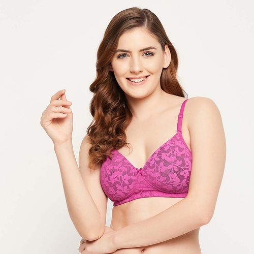 Buy CLOVIA Padded Non-Wired Full Cup Self-Patterned Multiway Bra