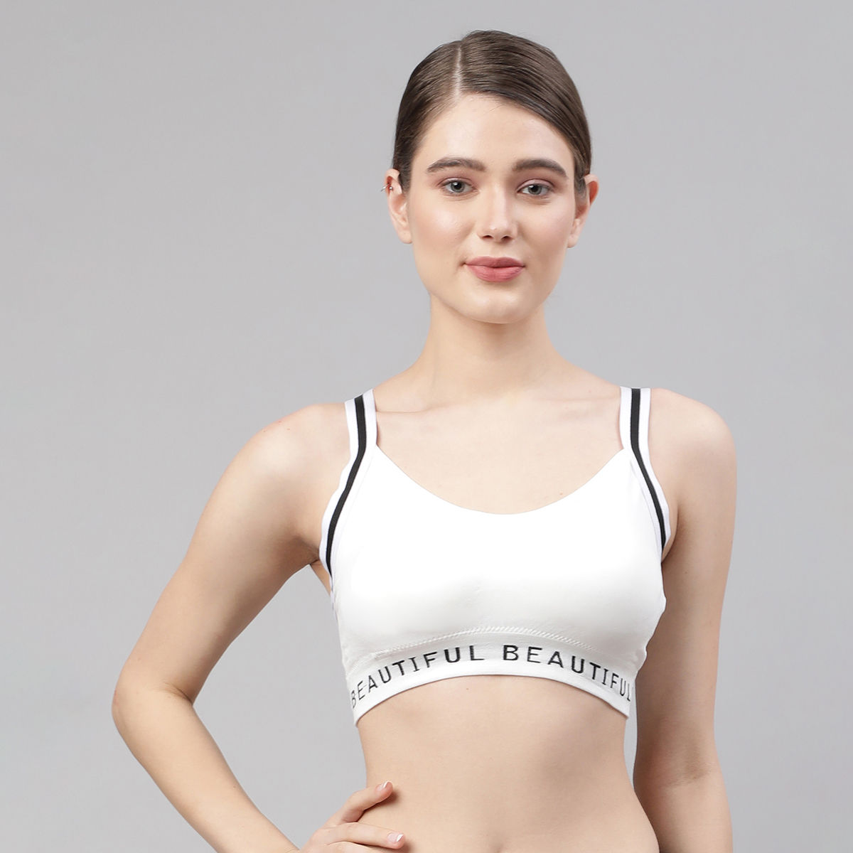 Buy PrettyCat High Performance Sports Gym Running Bra Panty Set White online
