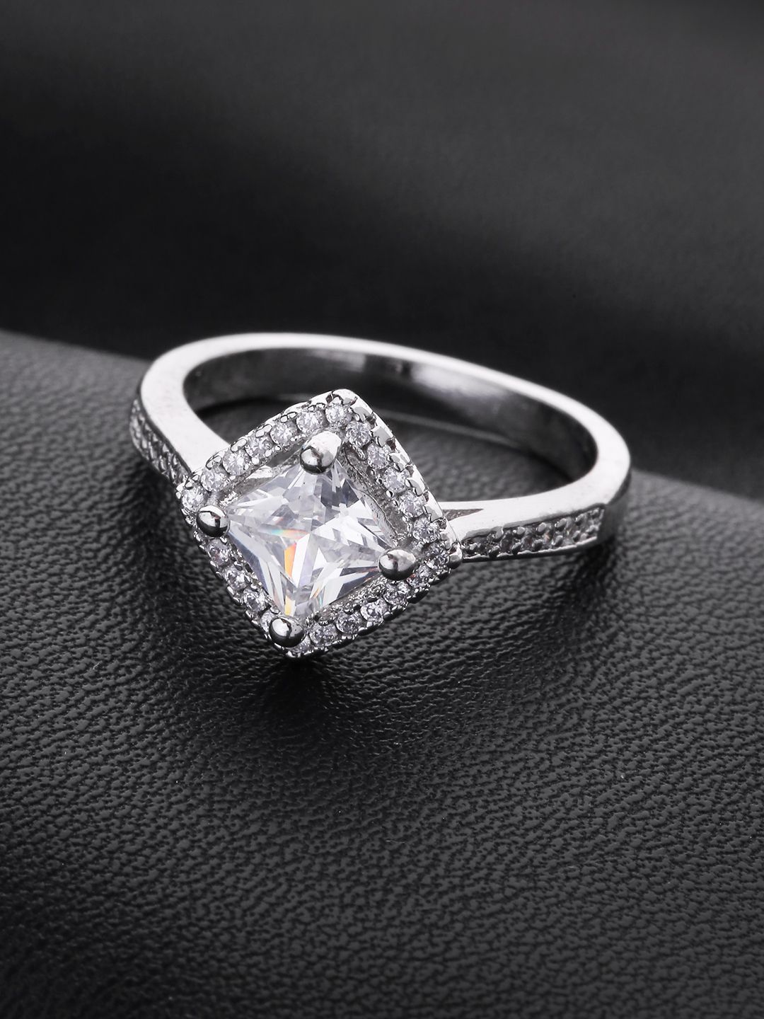 3/8 Ctw Diamond Square Shape Semi-Mount Engagement Ring in 14K White Gold |  Dahlkemper's Jewelry