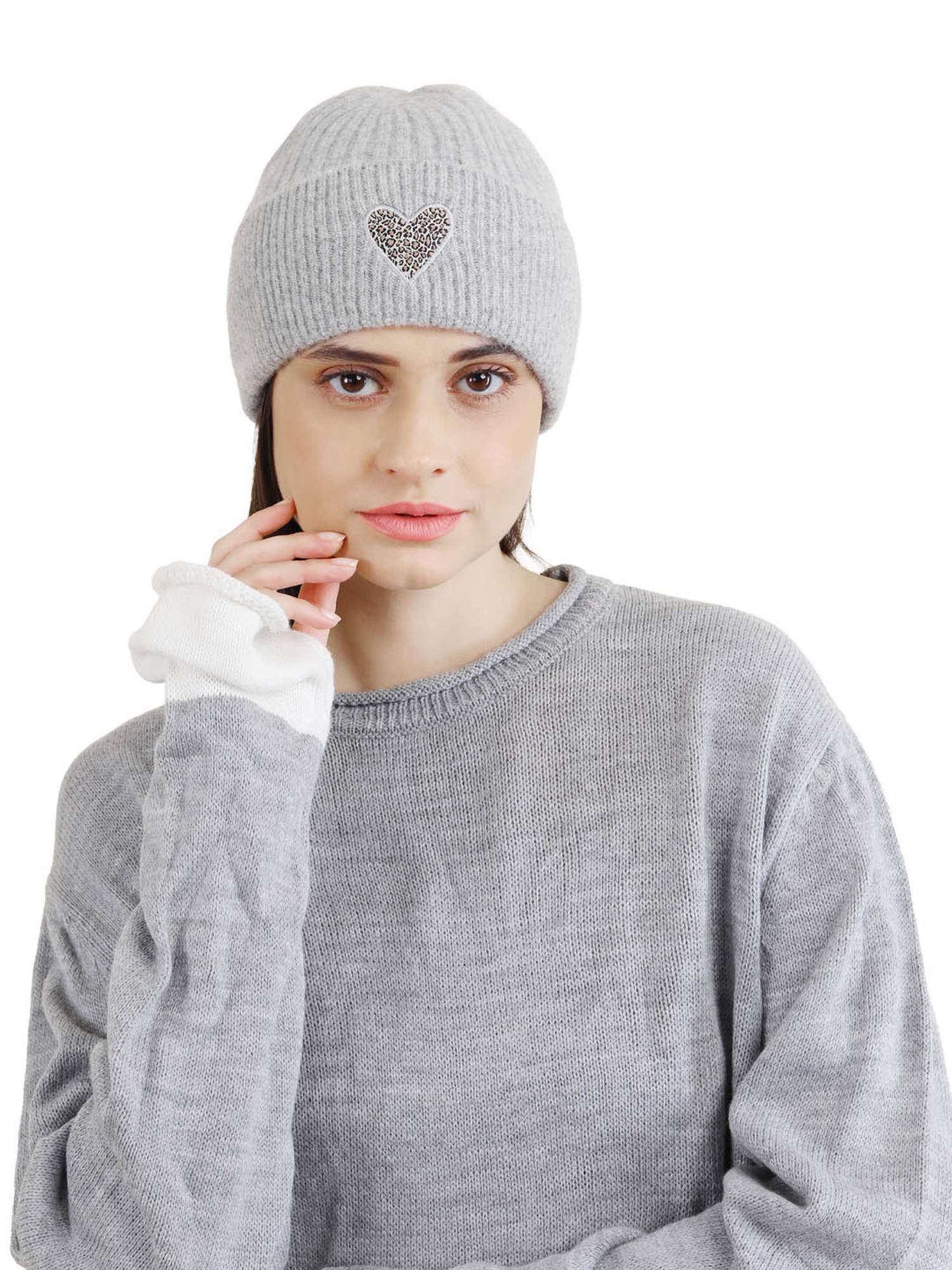 Buy Bharatasya Pure Lambswool Seamless Trendy Knitted Beanie