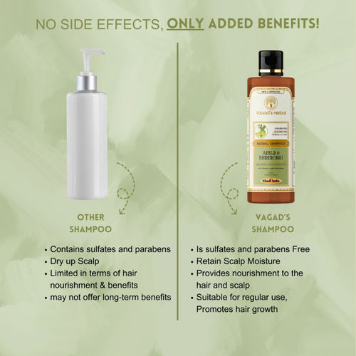 Buy Vagad's Herbal Amla & Bhringraj Shampoo with Aloe vera, Brahmi,  Shikakai - Boosts Hair Growth Online